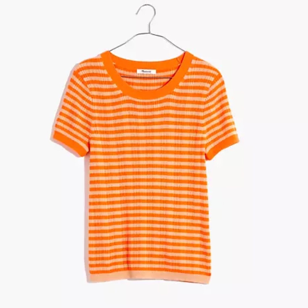 Madewell | Ringer Sweater Tee in Neon Stripe